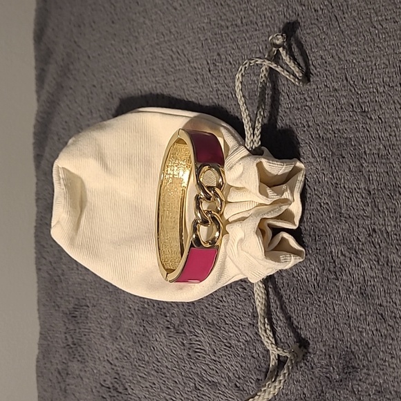 Pink and Gold Wrist Cuff. - Picture 3 of 7